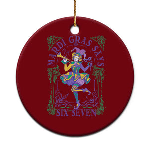 67 Mardi Gras Ceramic Ornament Funny Six Seven Carnival Trendy TS14 1pc Red Print Your Wear