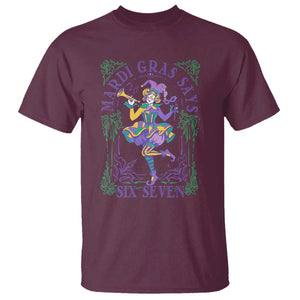 67 Mardi Gras T Shirt Funny Six Seven Carnival Trendy TS14 Maroon Print Your Wear