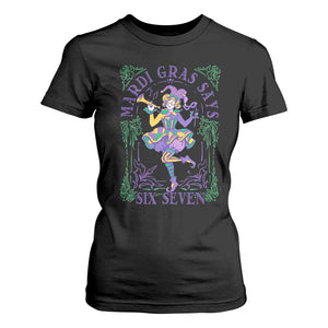 67 Mardi Gras T Shirt For Women Funny Six Seven Carnival Trendy TS14 Black Print Your Wear