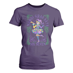 67 Mardi Gras T Shirt For Women Funny Six Seven Carnival Trendy TS14 Purple Print Your Wear
