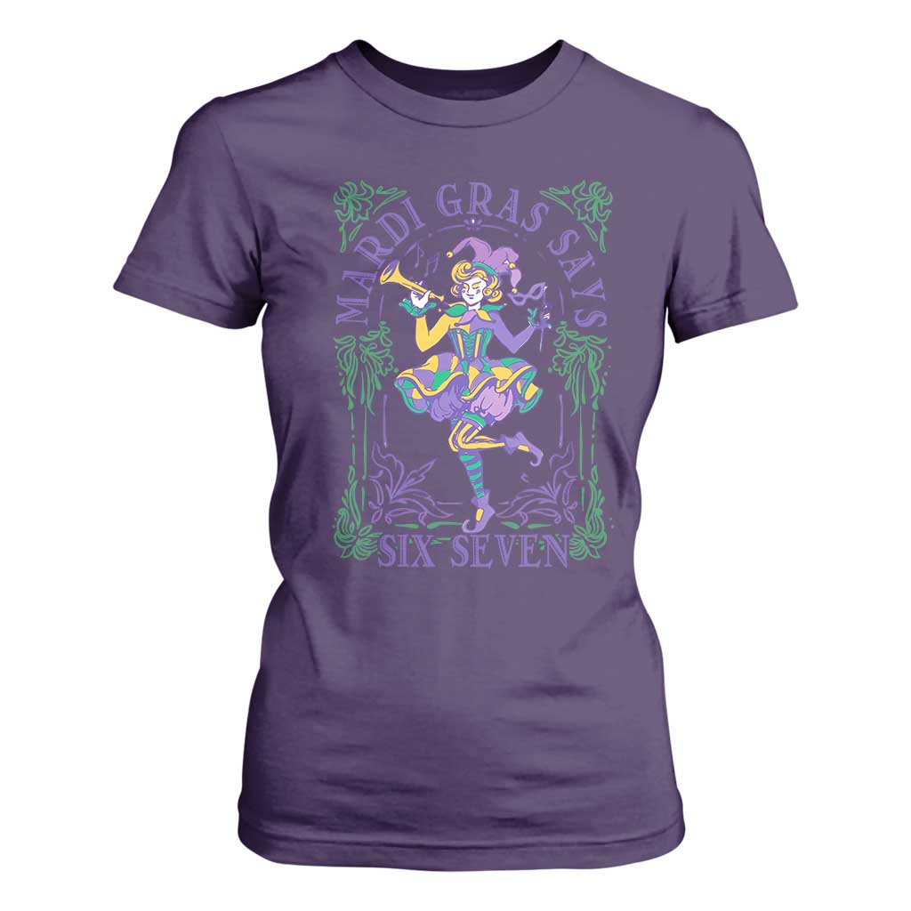 67 Mardi Gras T Shirt For Women Funny Six Seven Carnival Trendy TS14 Purple Print Your Wear