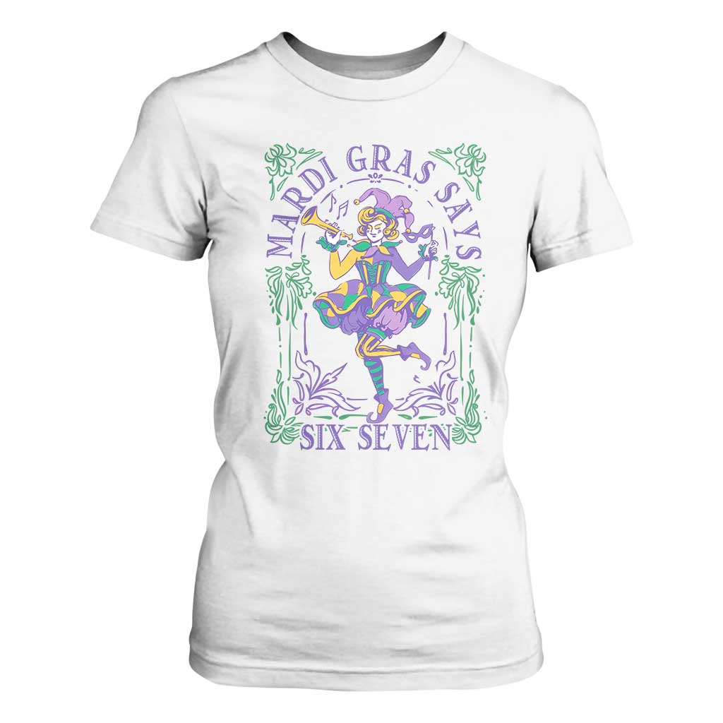 67 Mardi Gras T Shirt For Women Funny Six Seven Carnival Trendy TS14 White Print Your Wear