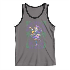 67 Mardi Gras Tank Top Funny Six Seven Carnival Trendy TS14 Deep Heather Black Print Your Wear
