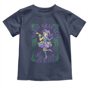 67 Mardi Gras Toddler T Shirt Funny Six Seven Carnival Trendy TS14 Navy Print Your Wear