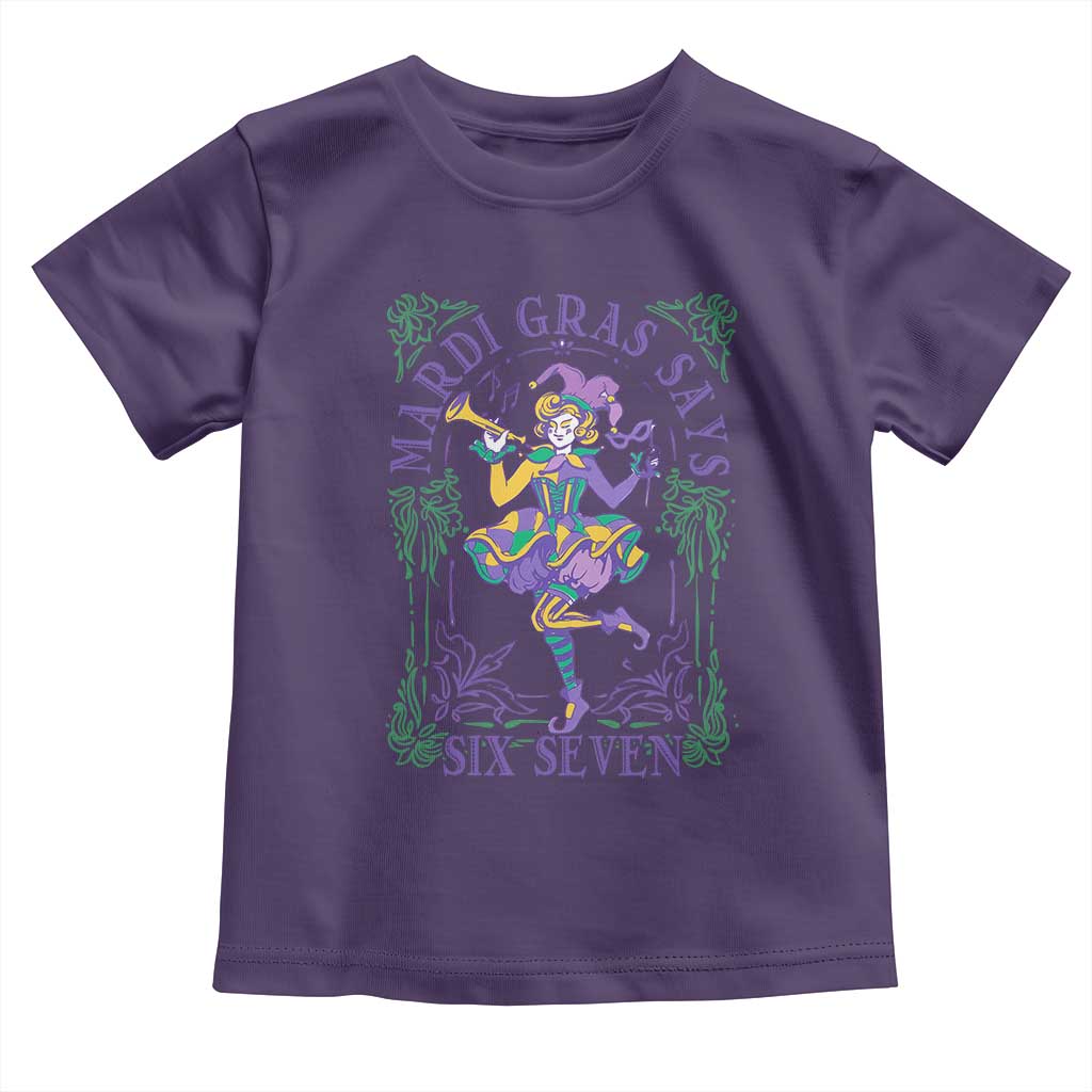 67 Mardi Gras Toddler T Shirt Funny Six Seven Carnival Trendy TS14 Purple Print Your Wear
