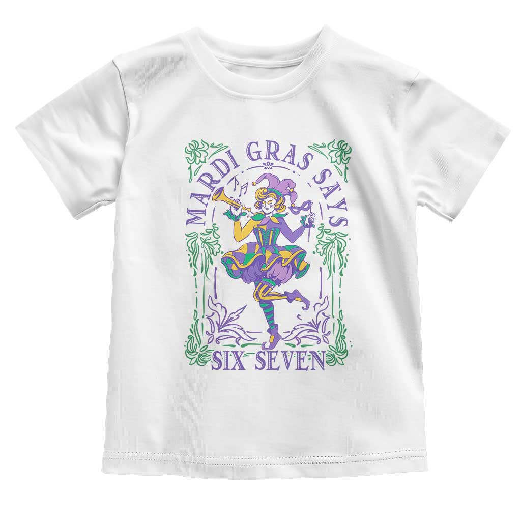 67 Mardi Gras Toddler T Shirt Funny Six Seven Carnival Trendy TS14 White Print Your Wear