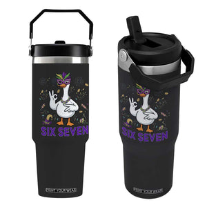 67 Mardi Gras Flip Straw Tumbler Funny Goose Meme Carnival Trendy TS14 One Size: 30 oz Black Print Your Wear