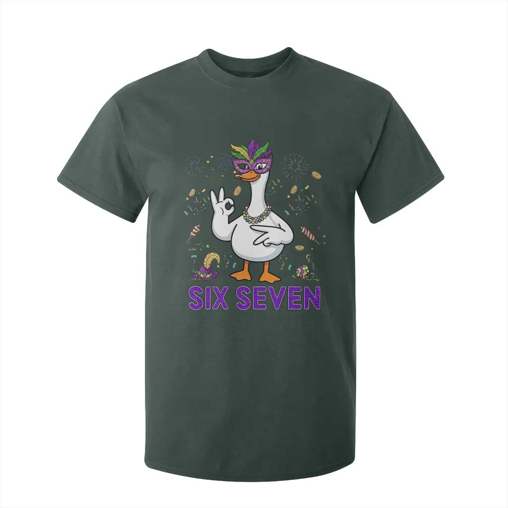 67 Mardi Gras T Shirt For Kid Funny Goose Meme Carnival Trendy TS14 Dark Forest Green Print Your Wear