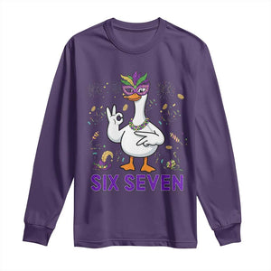 67 Mardi Gras Long Sleeve Shirt Funny Goose Meme Carnival Trendy TS14 Purple Print Your Wear