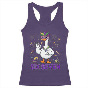 67 Mardi Gras Racerback Tank Top Funny Goose Meme Carnival Trendy TS14 Purple Print Your Wear