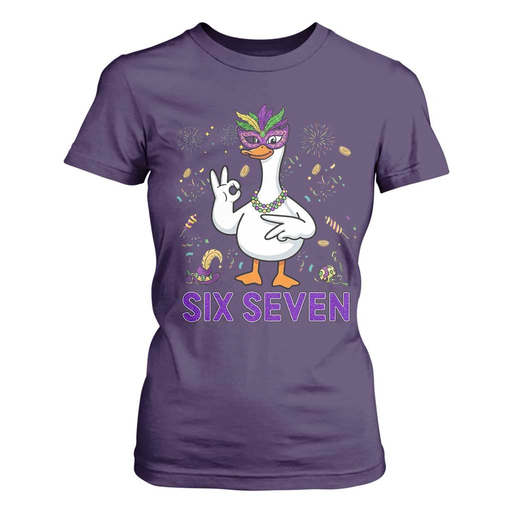 67 Mardi Gras T Shirt For Women Funny Goose Meme Carnival Trendy TS14 Purple Print Your Wear