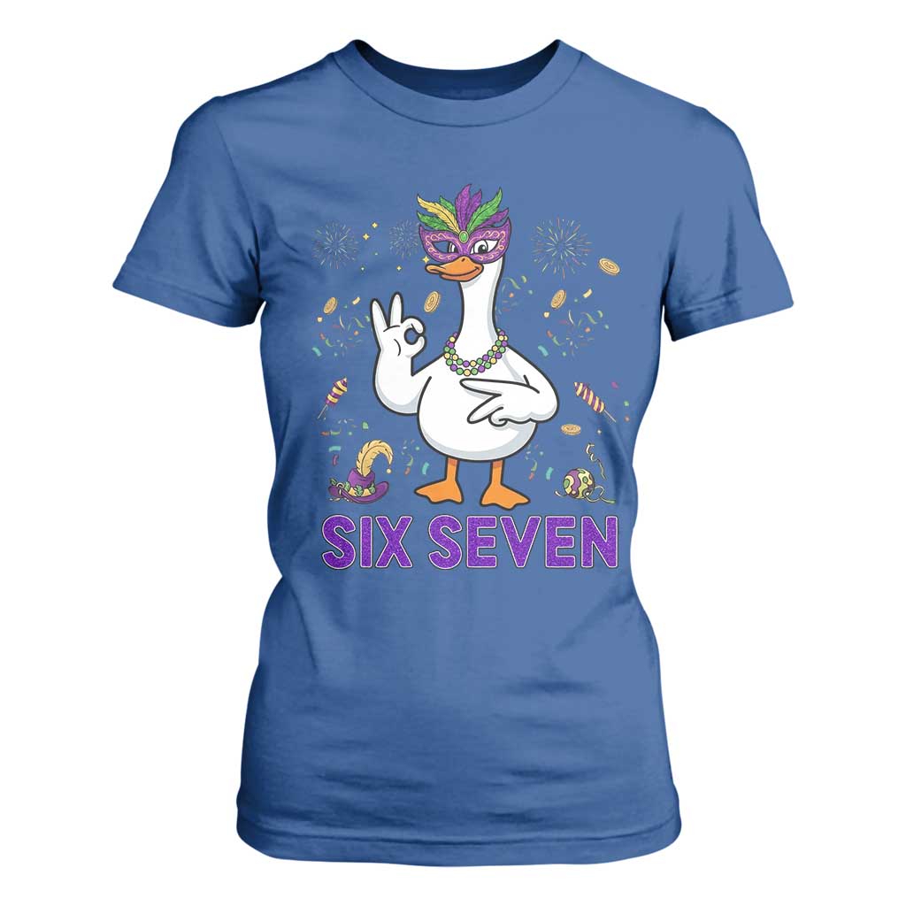 67 Mardi Gras T Shirt For Women Funny Goose Meme Carnival Trendy TS14 Royal Blue Print Your Wear