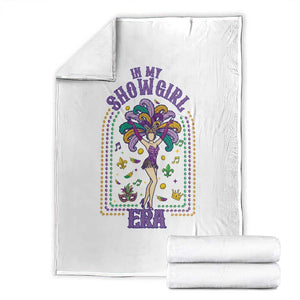 Mardi Gras Queen Throw Blanket In My Showgirl Era TS14 White Print Your Wear