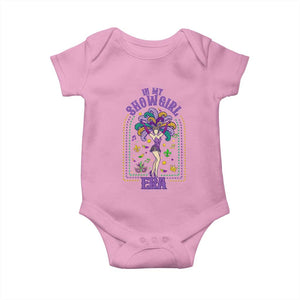 Mardi Gras Queen Baby Onesie In My Showgirl Era TS14 Light Pink Print Your Wear