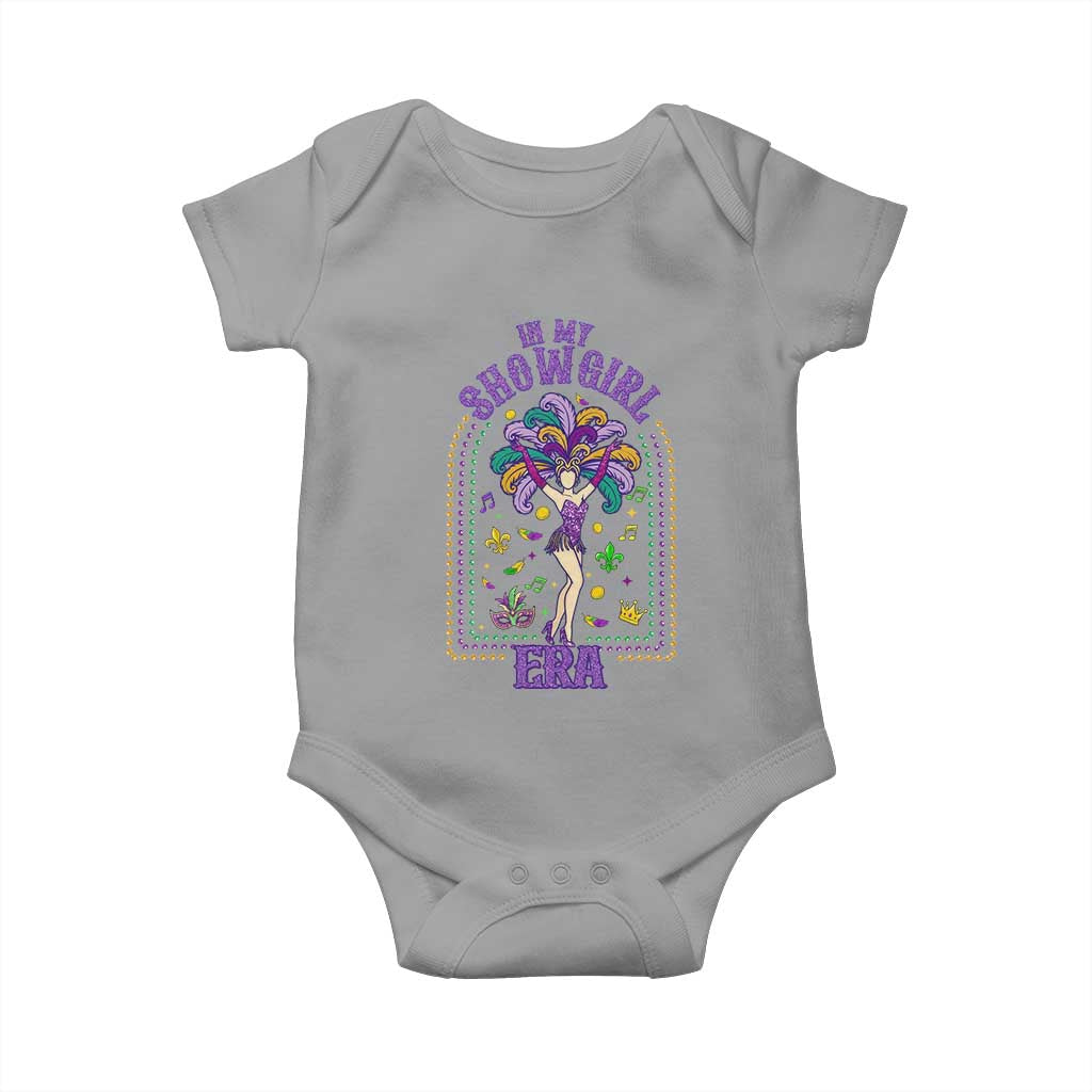 Mardi Gras Queen Baby Onesie In My Showgirl Era TS14 Sport Gray Print Your Wear