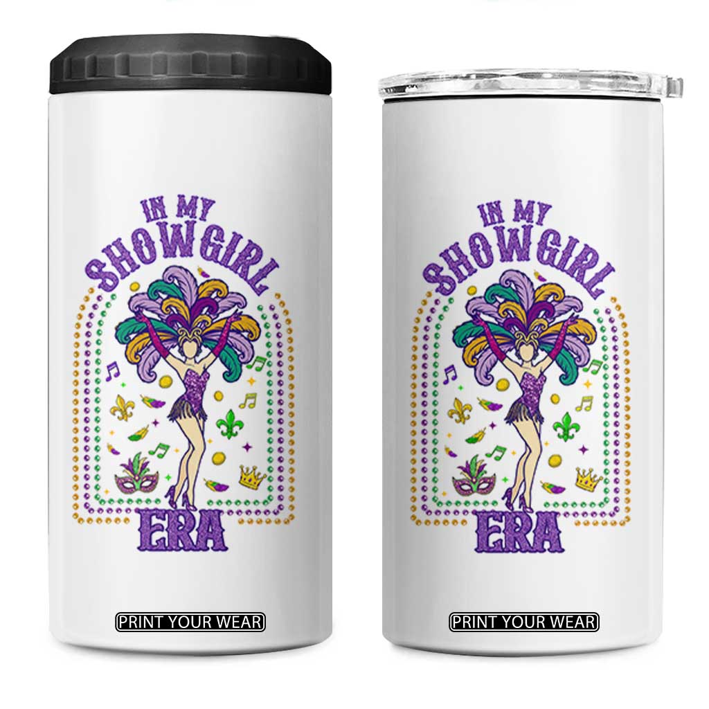 Mardi Gras Queen 4 in 1 Can Cooler Tumbler In My Showgirl Era TS14 One Size: 16 oz White Print Your Wear
