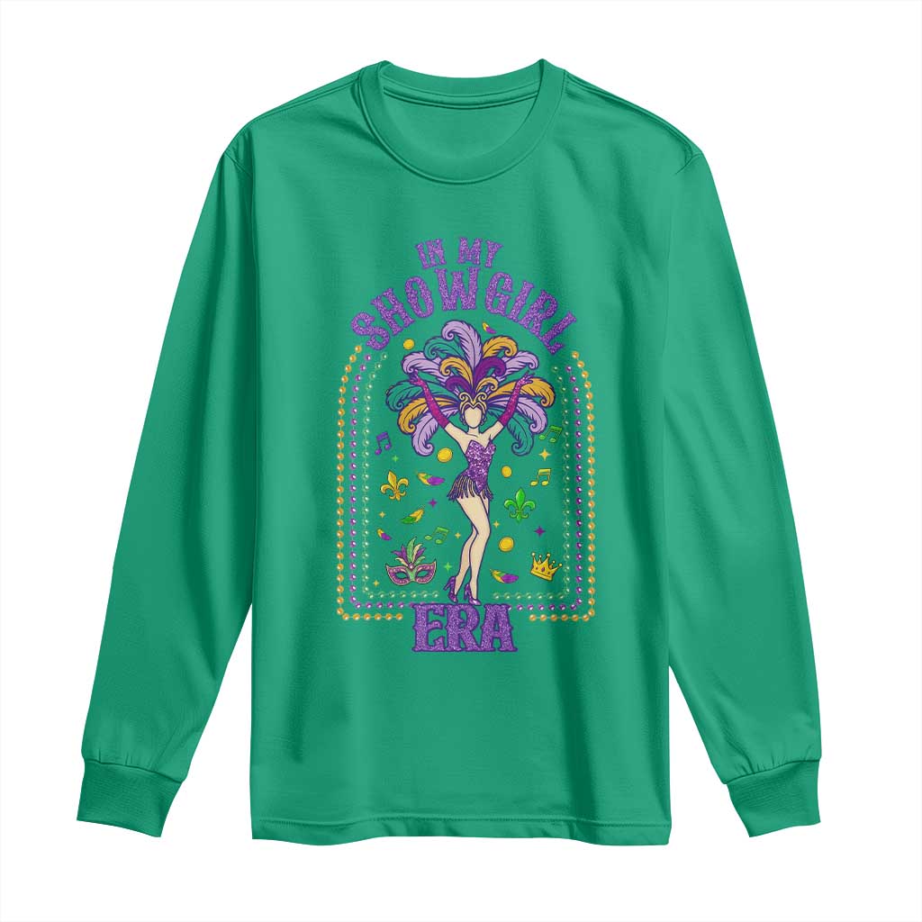 Mardi Gras Queen Long Sleeve Shirt In My Showgirl Era TS14 Irish Green Print Your Wear