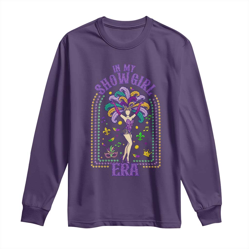 Mardi Gras Queen Long Sleeve Shirt In My Showgirl Era TS14 Purple Print Your Wear