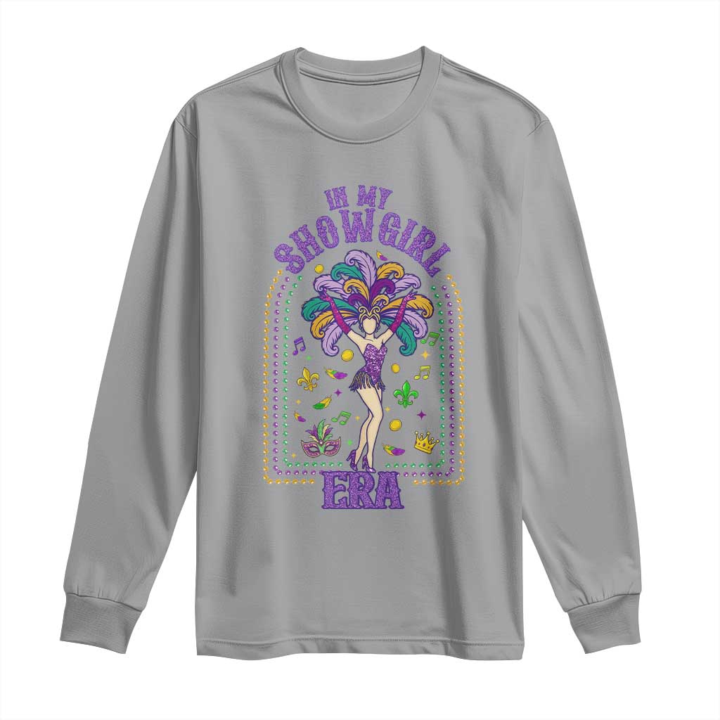 Mardi Gras Queen Long Sleeve Shirt In My Showgirl Era TS14 Sport Gray Print Your Wear