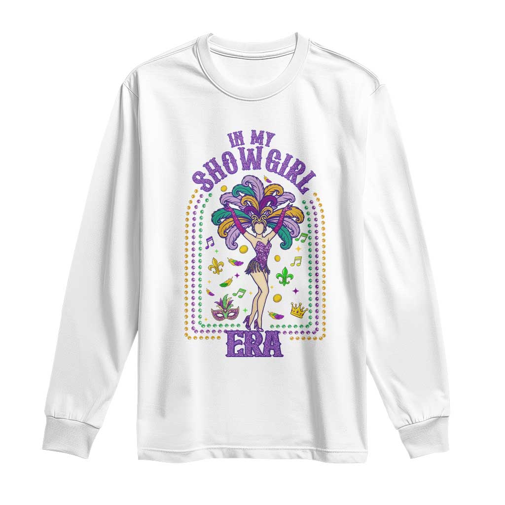 Mardi Gras Queen Long Sleeve Shirt In My Showgirl Era TS14 White Print Your Wear