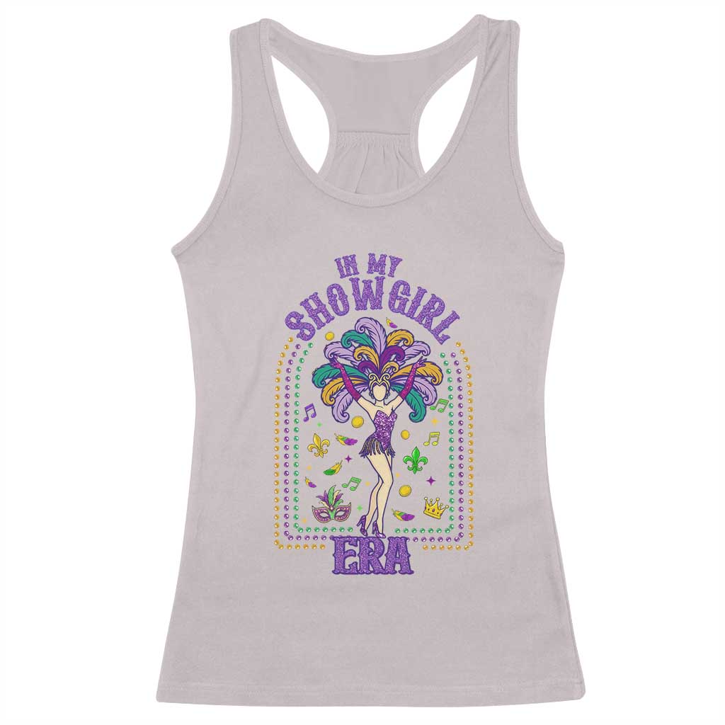 Mardi Gras Queen Racerback Tank Top In My Showgirl Era TS14 Ice Gray Print Your Wear