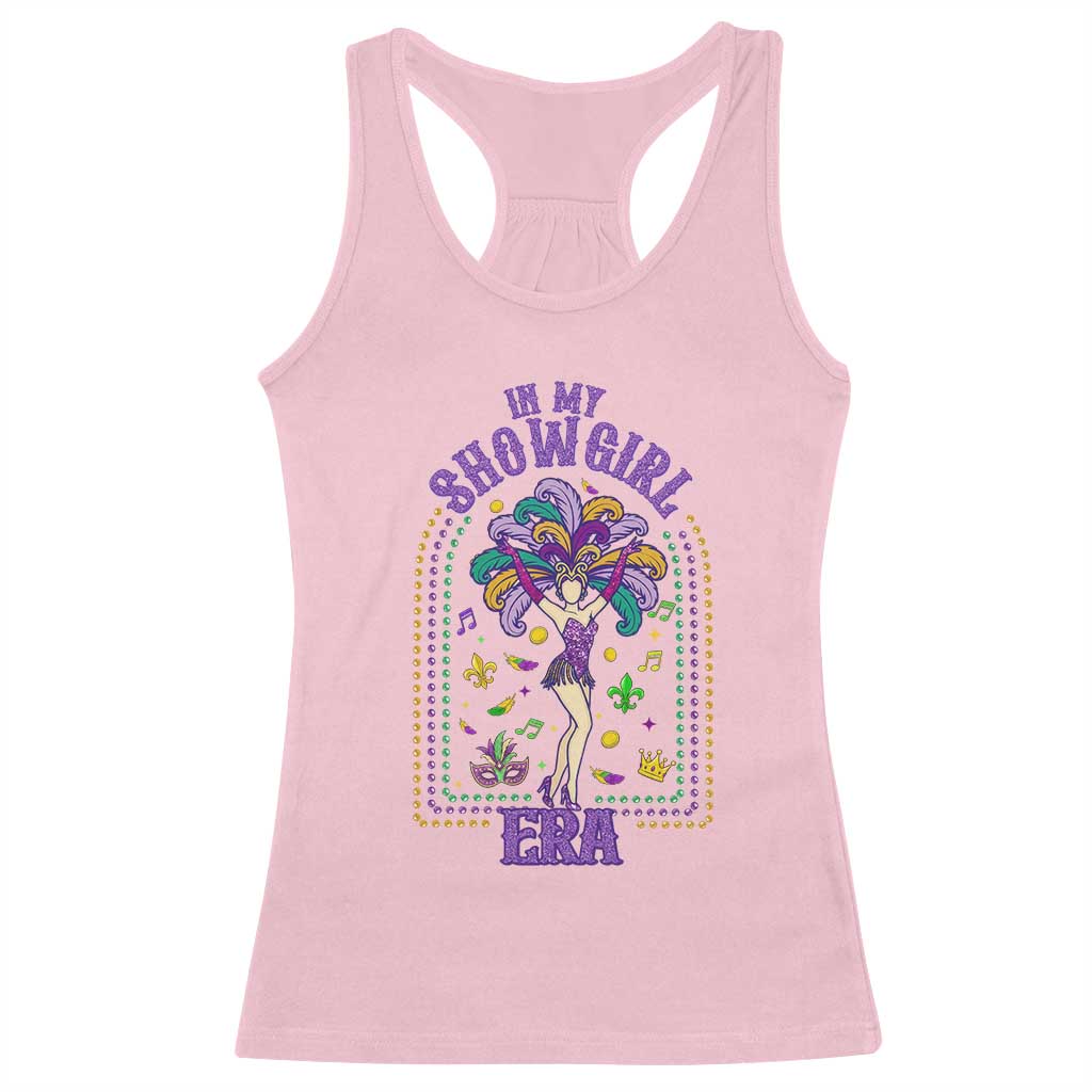 Mardi Gras Queen Racerback Tank Top In My Showgirl Era TS14 Light Pink Print Your Wear