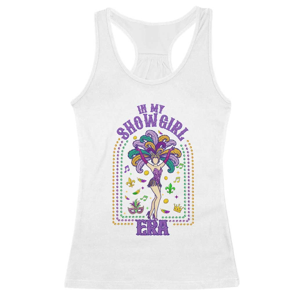 Mardi Gras Queen Racerback Tank Top In My Showgirl Era TS14 White Print Your Wear
