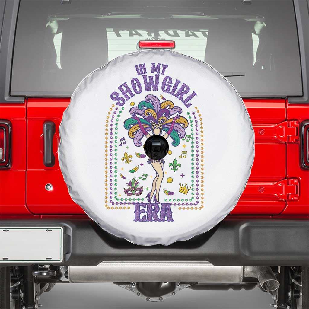 Mardi Gras Queen Spare Tire Cover In My Showgirl Era TS14 White Print Your Wear