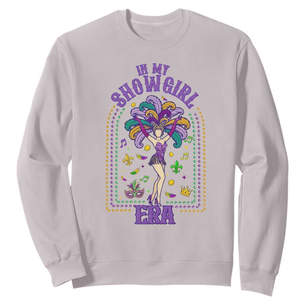 Mardi Gras Queen Sweatshirt In My Showgirl Era TS14 Ice Gray Print Your Wear