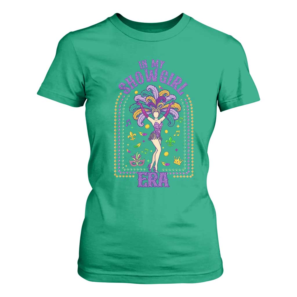 Mardi Gras Queen T Shirt For Women In My Showgirl Era TS14 Irish Green Print Your Wear