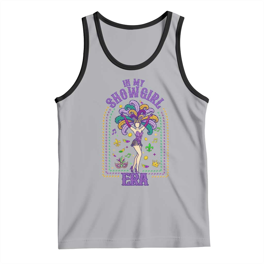 Mardi Gras Queen Tank Top In My Showgirl Era TS14 Athletic Heather Black Print Your Wear