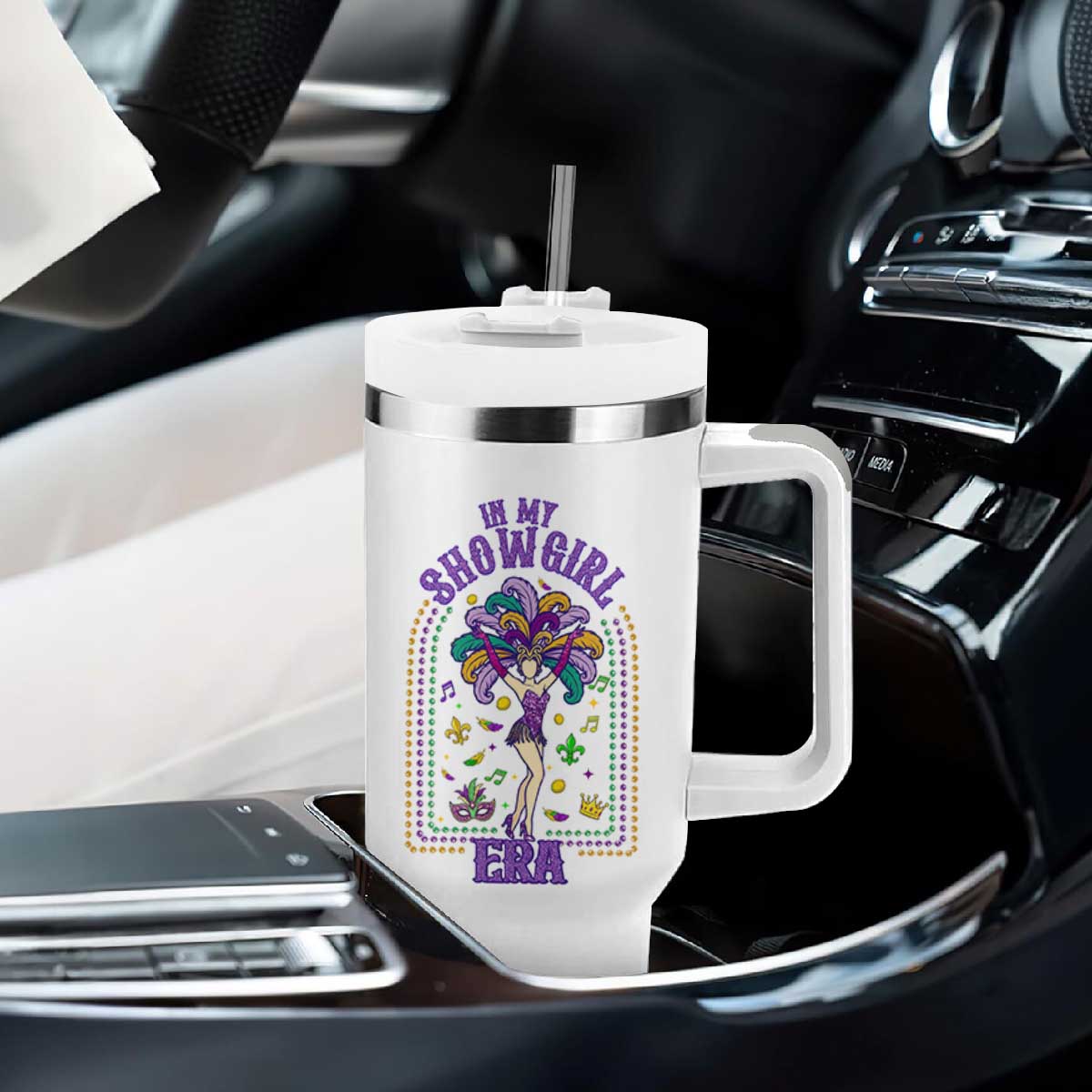 Mardi Gras Queen Tumbler With Handle In My Showgirl Era TS14 Print Your Wear