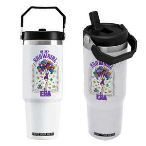 Mardi Gras Queen Flip Straw Tumbler In My Showgirl Era TS14 One Size: 30 oz White Print Your Wear