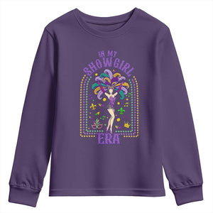 Mardi Gras Queen Youth Sweatshirt In My Showgirl Era TS14 Purple Print Your Wear