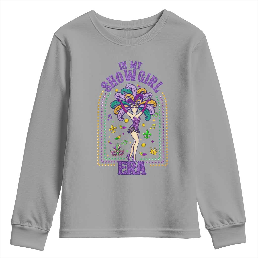 Mardi Gras Queen Youth Sweatshirt In My Showgirl Era TS14 Sport Gray Print Your Wear