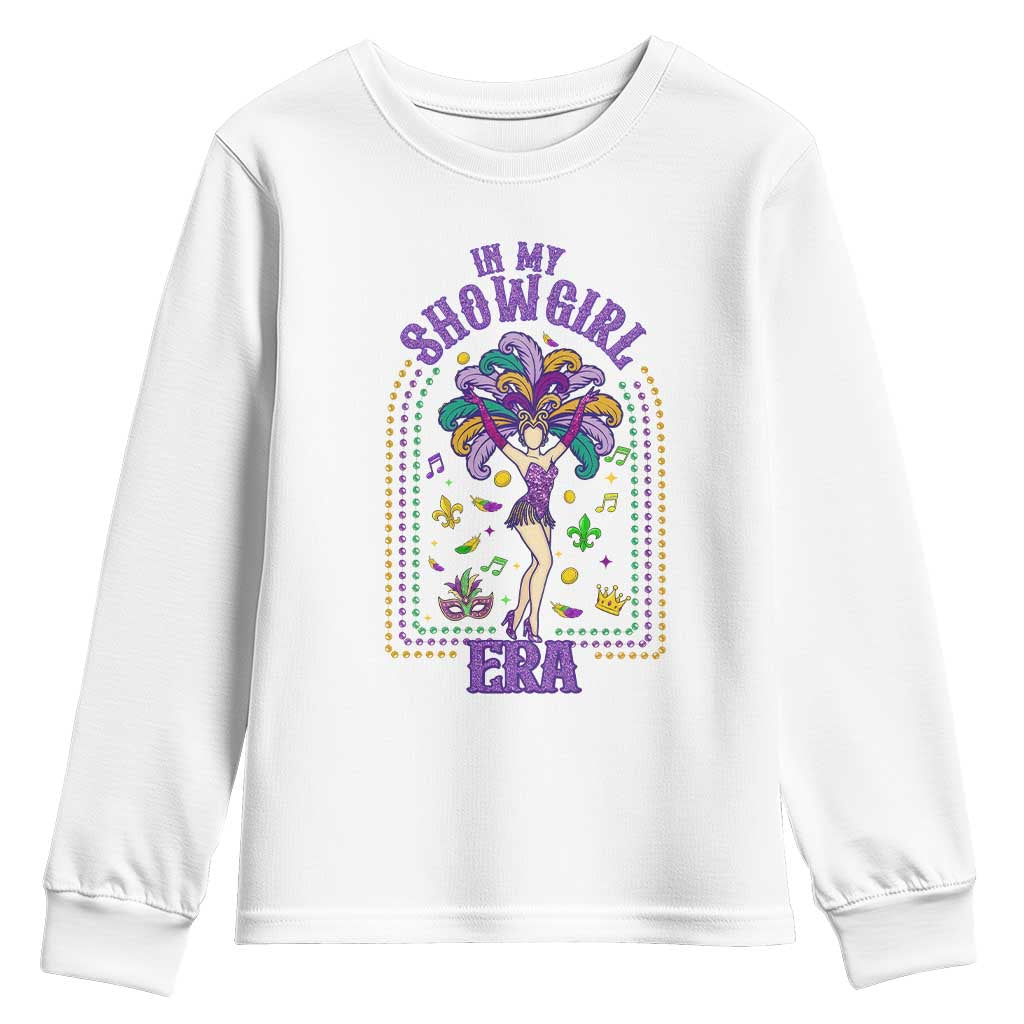 Mardi Gras Queen Youth Sweatshirt In My Showgirl Era TS14 White Print Your Wear