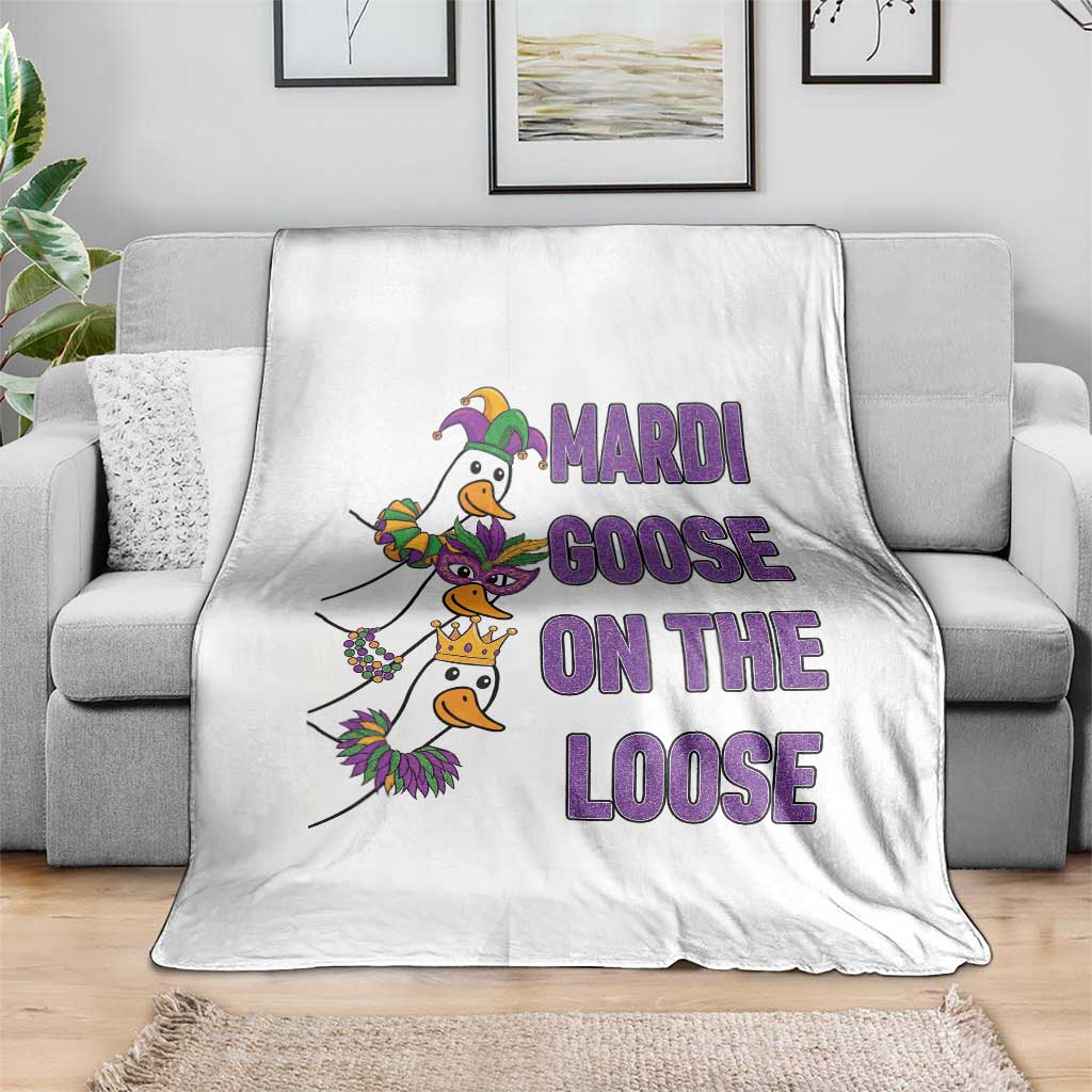 Funny Mardi Gras Throw Blanket Louisiana Carnival Silly Goose Festival TS14 Print Your Wear