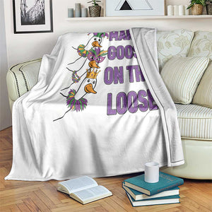 Funny Mardi Gras Throw Blanket Louisiana Carnival Silly Goose Festival TS14 Print Your Wear
