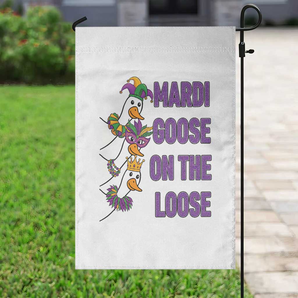 Funny Mardi Gras Garden Flag - Louisiana Carnival Silly Goose Festival Humor TS14 Print Your Wear