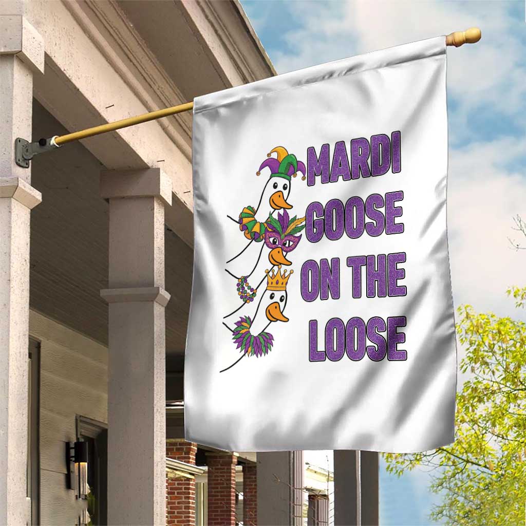 Funny Mardi Gras Garden Flag - Louisiana Carnival Silly Goose Festival Humor TS14 Print Your Wear