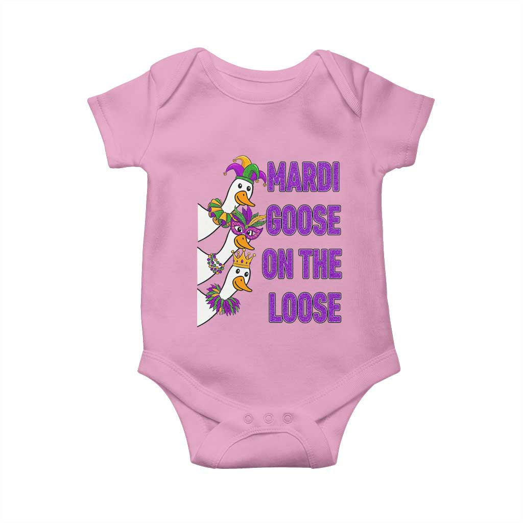 Funny Mardi Gras Baby Onesie Louisiana Carnival Silly Goose Festival TS14 Light Pink Print Your Wear