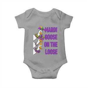 Funny Mardi Gras Baby Onesie Louisiana Carnival Silly Goose Festival TS14 Sport Gray Print Your Wear
