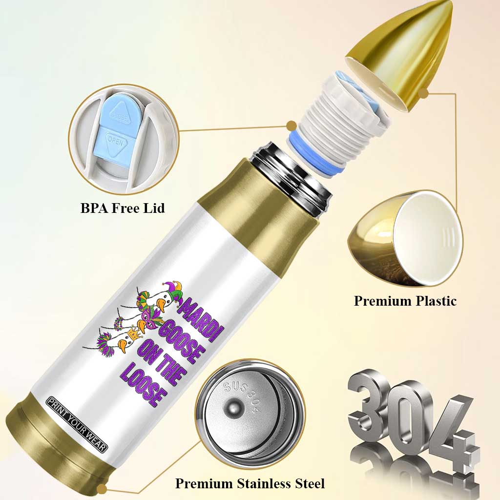 Funny Mardi Gras Bullet Tumbler Louisiana Carnival Silly Goose Festival TS14 Print Your Wear