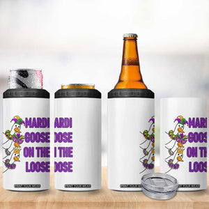 Funny Mardi Gras 4 in 1 Can Cooler Tumbler Louisiana Carnival Silly Goose Festival TS14 Print Your Wear