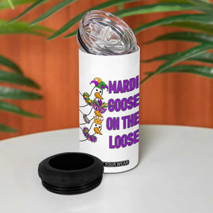 Funny Mardi Gras 4 in 1 Can Cooler Tumbler Louisiana Carnival Silly Goose Festival TS14 Print Your Wear