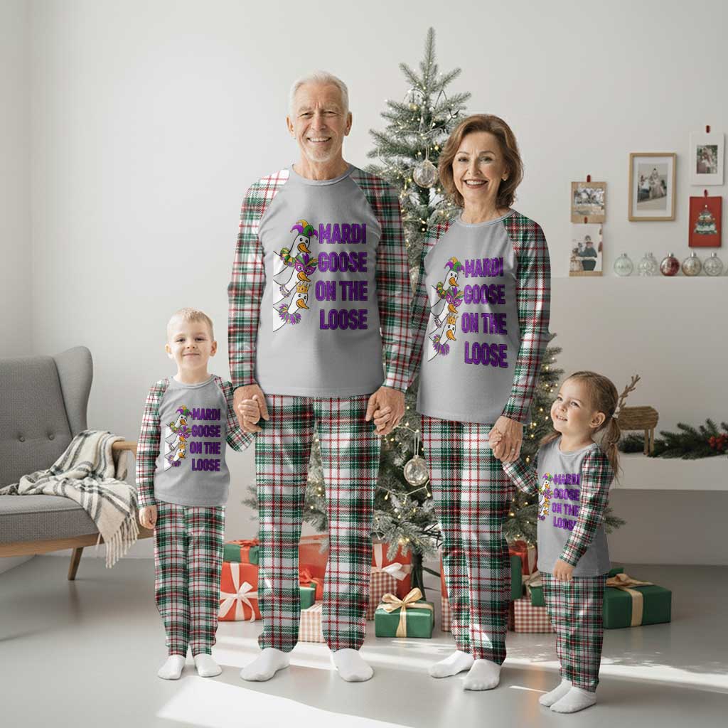 Funny Mardi Gras Plaid Pajama Set Louisiana Carnival Silly Goose Festival TS14 Christmas Plaid Print Your Wear