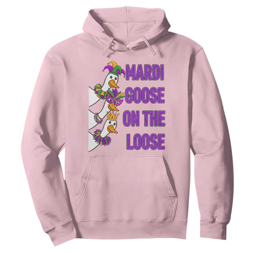 Funny Mardi Gras Hoodie Louisiana Carnival Silly Goose Festival TS14 Light Pink Print Your Wear
