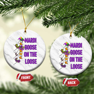 Funny Mardi Gras Ceramic Ornament Louisiana Carnival Silly Goose Festival TS14 1pc White Marble Print Your Wear
