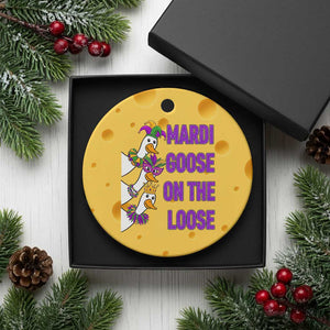 Funny Mardi Gras Ceramic Ornament Louisiana Carnival Silly Goose Festival TS14 1pc Yellow Cheese Print Your Wear