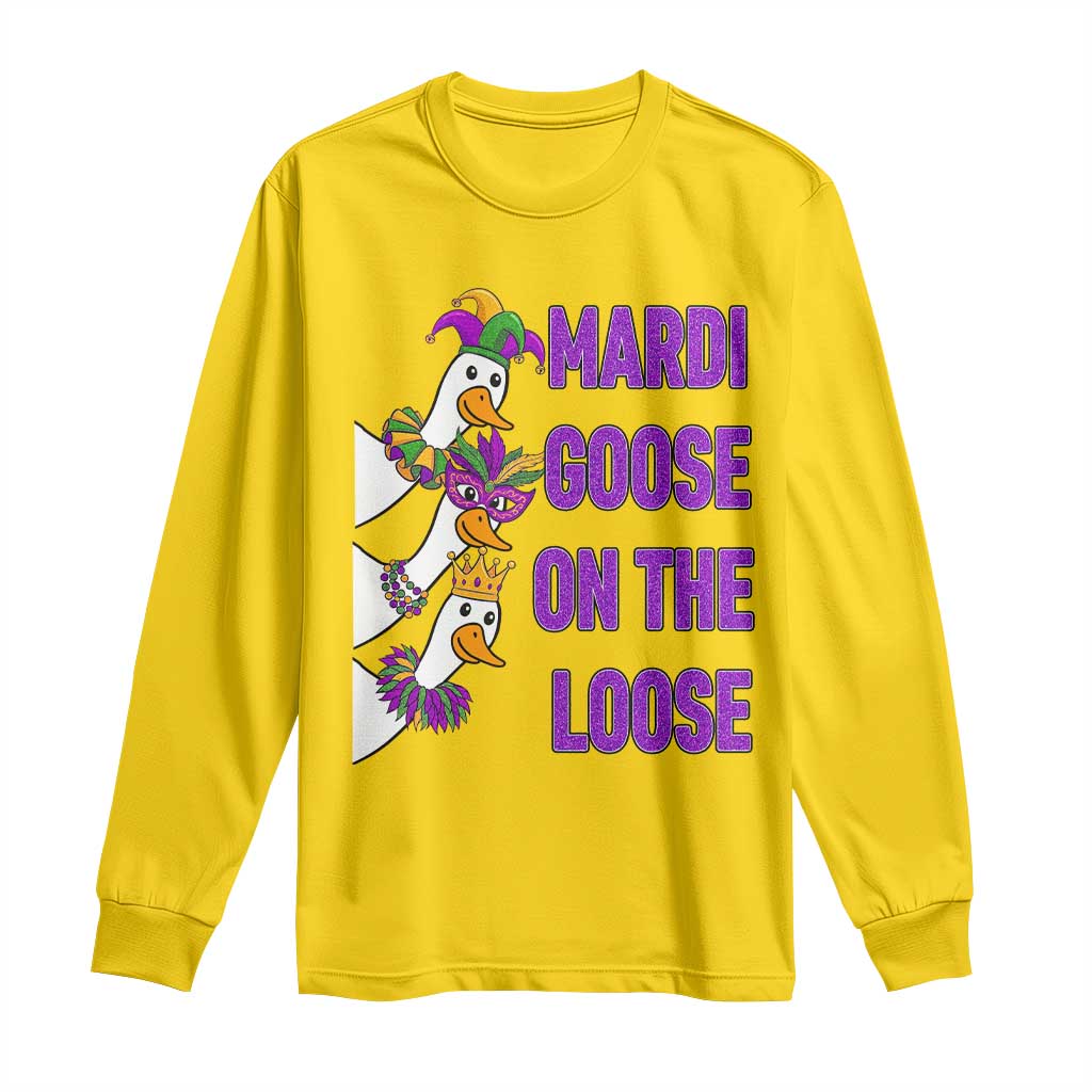 Funny Mardi Gras Long Sleeve Shirt Louisiana Carnival Silly Goose Festival TS14 Daisy Print Your Wear